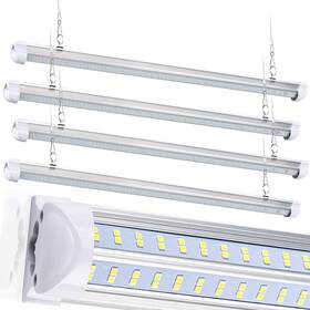 9000l Douyidou 797032186146 4-pack 4ft Led Light Hanging Or Surface Mount 60w 5000k Daylight White