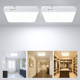 Dr0123a2 Dreetino 2 Pack Rechargeable Motion Sensor Ceiling Lights 3 Color Temps Remote