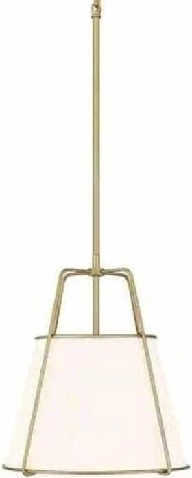 Dshd19558p Dsi Lighting 2-light Pendant Gold Finish With White Fabric Shade