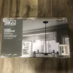 1009867937 Dsi Lighting Dshd6549a 5-light Matte Black Candlestick Chandelier