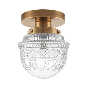 Ds3320 Dsmjfu Brass Semi Flush Mount Ceiling Light Small Hallway Fixture V Inch