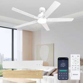Pxdnhm005wh Dsnape 52 Inch Ceiling Fans With Light And Remote/app Control 6 Speed Reversible D