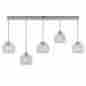 Dvp13202mo-cl Dvp13202 Oberon Dvi Lighting Mocha Clear 5 Light Multi Pendant 061467044631