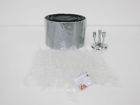 Dvp4811ch-ice Fabric Lighting Mount Semi Dvi Ice Shades Chrome Flush
