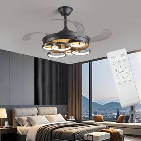 Dcfs112 Dxdegncai 42 Inch Chandelier Ceiling Fans With Lights And Remote Retractable Fandelier