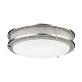Dr12bn40d1 Dymond 12 Inch Modern Brushed Nickel Double Ring Led Flush Mount Fixture With 4000k
