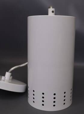 Dysmio Lighting 810744037541 One-light Adjustable Perforated Cylindrical Metal Shade White