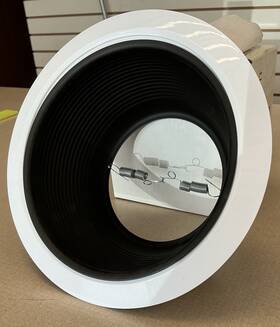 E-conolight B664wh 6 Inch Recessed Can Black Step Baffle Trim For R30 Bulbs Lot Of