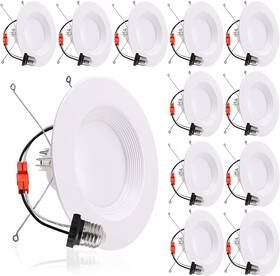 E Energetic Lighting 712004214528 12 Pack 5/6 Inch Led Recessed 1100lm 5000k Daylight Down