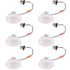 E3dl4s-92750-6p E Energetic Lighting 4 Inch Led Smooth Downlight Cct-selectable 10-watt Retrofit
