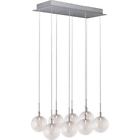 E20107-79 Starburst Satin Nickel Island Pendant With Threaded Glass 845094033448