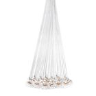 E20112-25 Starburst Satin Nickel Chandelier With Glass 845094001775