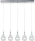 E23115-18 Lighting Larmes Linear Pendant Polished Chrome Finish Clear 783324960181