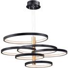 E24327-bkgld E24327 Hoopla Integrated Led Chandelier With Acrylic Diffusers 845094084624
