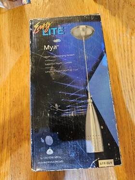 619-869 Easy Lite Easylite Mya Hanging Pendant Light Satin Nickel 619 869 New