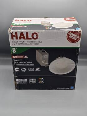 Lcr8809fse010mw Eaton Halo Lcr8 Direct Ceiling Mount 8 Inch Selectable Cct Led Recessed Light Canless