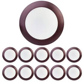 16.5w Ecoeler 712179211391 6 Inch Dimmable Led Disk Light 10 Pack Aluminum Baffle Bronze