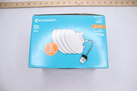 Nb01ca09er1-279 Ecosmart 4-pk Dimmable Integrated Led Recessed Light Trim 2700k Soft White