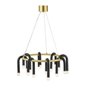 81010000048838 Edislive Mila 20-light Round Wheel Brass Contemporary Chandelier