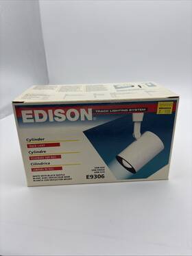 E9306 Edison Vintage 1995 Track Lighting Cylinder Light Head White New In Box