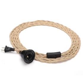 Ee Eleven Master 002130032090 Pendant Light Kit With Switch Plug In Vintage Lamp Cord Twisted Hemp Rope U