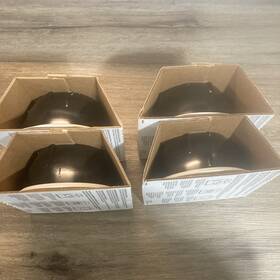 09-6tbb Efficient Lighting Supply 4x 6 Inch Recessed Light Step Trim Par30 Fits Halo Juno Can Black Baffle White Ring