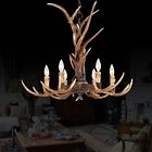 Effortinc Vintage Style Resin Antler Chandelier 6 Lights Living Room Bar Cafe 703681644746