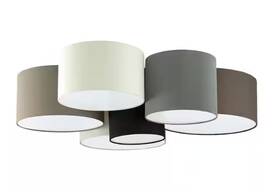 1004388697 Eglo Pastore 33.15 Inch W X 9.41 H 6-light Flush Mount With White Black Tau
