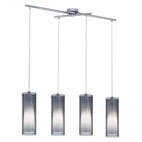 X43.25 Eglo 90306a Pendant Light 9.65 Inch X36.25 4-light Chrome With Clear Glass Shade Indoor