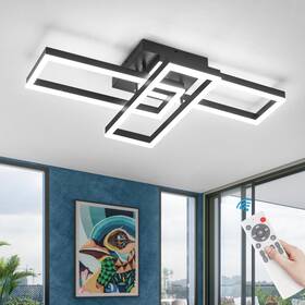 Cl-3cfbkyx-d-2985 Eidisuny Modern Led Ceiling Light Fixtures Black Flush Mount 3-square W
