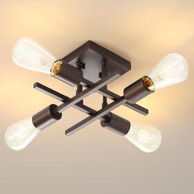 Eicl001-orb1p Eidonta 4 Light Semi Flush Mount Ceiling Fixture Modern Oil Rubbed Bronze Chandeli