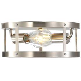 Eiecl003-sl1p Eietonte Farmhouse Semi Flush Mount Ceiling Light Brushed Nickel 11 Inch 2-light Meta
