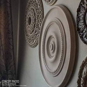 Cm22rbrus Ekena Millwork 192770108212 Robin Ceiling Medallion 22 1/4 Inch Od X 4 3/4 Id 1 P