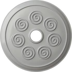 Cm25spfrf Ekena Millwork 192770135683 Spiral Ceiling Medallion 25 1/4 Inch Od X 4 Id 2 P Fits Canopies Up