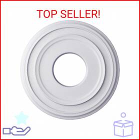 Ekena Millwork 849014039169 12 3/8 Inch Od X 4 Id 1 1/8 P Classic Ceiling Medallion Fits Canopies Up To 7 1/4