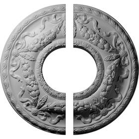 Cm26hu2 Ekena Millwork 889274836887 Hurley Ceiling Medallion 22 1/8 Inch Od X 7 1/4 Id 1 3/4 P Factory Primed