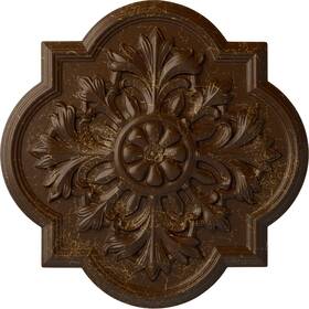 Cm20borbc Ekena Millwork Bonetti Ceiling Medallion Root Beer Crackle