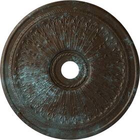Cm29oabbs Ekena Millwork 1 X 29-1/8 Polyurethane Oakleaf Ceiling Medallion Bronze Blue Patina