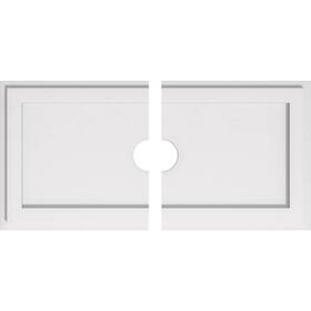 Cmp28x14re2-03000 Ekena Millwork Rectangle Architectural Grade Pvc Contemporary Two Piece U
