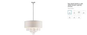 83245 Elan 5 Light 200w Pendant Lighting Chrome