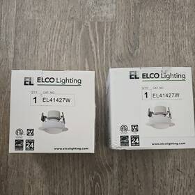 El41427w Elco 633999192663 Inch 2700k Led Adjustable Baffle Trim - White 2 Pack