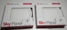 Elsp4340w Elco Elsp2230w Lighting 4 Inch Round Sky Panel 4000k Temp. Lot Of 2 Lights. Nib