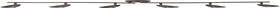 59376 Electric Grayson 6-light Adjustable S-shape Track Lighting Bronze Color