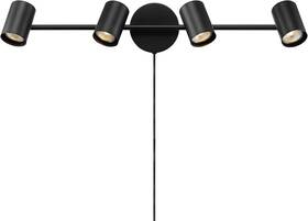 64000119 Electric 4-light Plug-in Track Lighting Matte Black Finish Adjustable