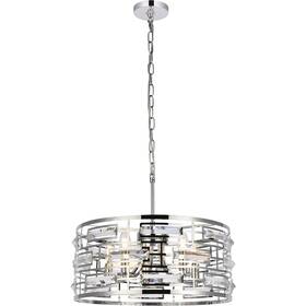 1108d19c Elegant Lighting - Kennedy 18.5 Inch Pendant In Chrome