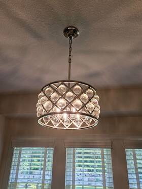 1213d16pn Elegant Lighting 1213d16pn/rc 1213d16/rc Madison 4 Light 16 Inch W Crystal Pendant - Nickel