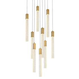 2066d20sg Elegant Lighting 2066d20 Weston 9 Light 20 Inch W Led Crystal Multi - Gold