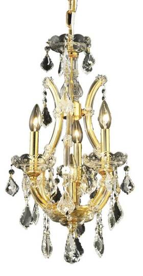 2800d12g Elegant Lighting 2800d12g/rc 2800d12/rc Maria Theresa 4 Light 12 Inch W Crystal - Gold