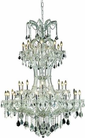 2800d46c Elegant Lighting 2800d46c/rc Maria Theresa Chrome Crystal Chandelier Fixture