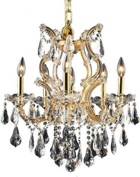 2801d20g Elegant Lighting 2801d20g/rc Opulent Maria Theresa Gold Crystal Chandelier For Home